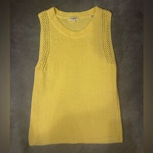 Max Studio Butter Yellow Knit Sleeveless Tank- size Small